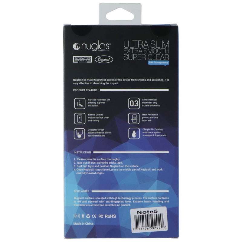 Nuglas Slim Tempered Glass for Samsung Note 5 - Crystal Clear