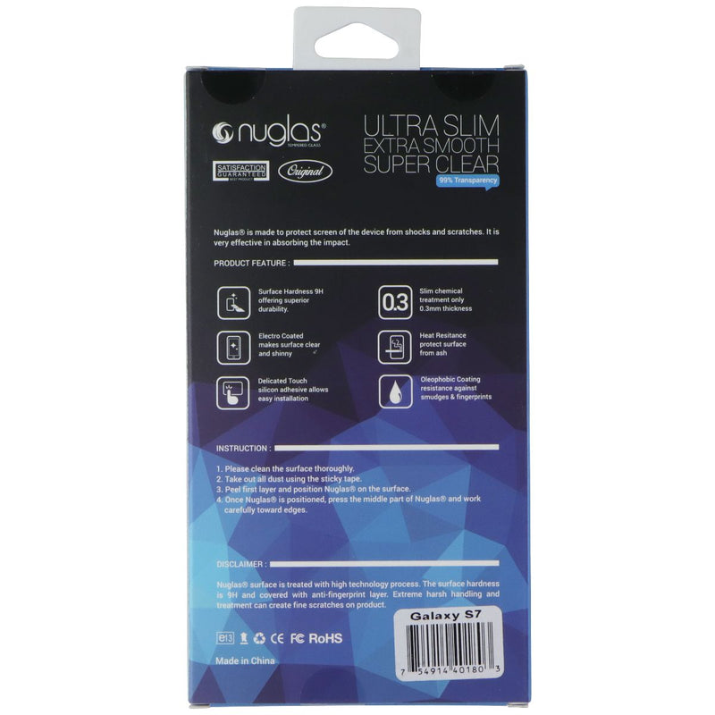 Nuglas Crystal Clear Tempered Glass Screen Protector for Galaxy S7 - Clear