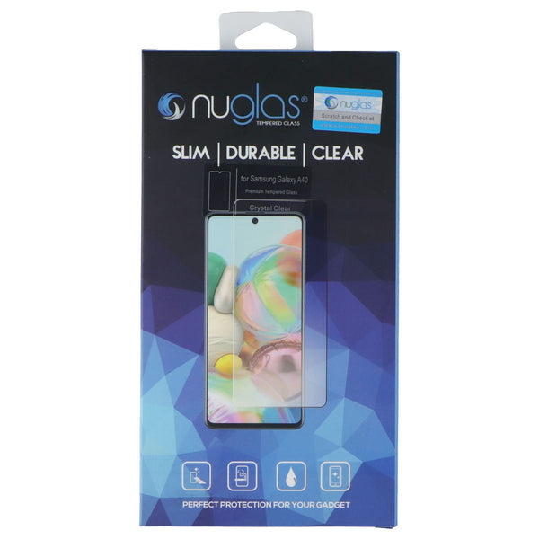 Nuglas Crystal Clear Tempered Glass Screen Protector for Galaxy A40 - Clear