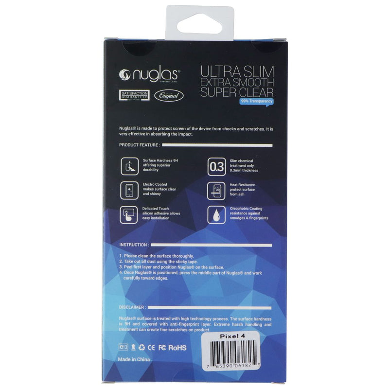 Nuglas Premium Tempered Glass Screen Protector for Google Pixel 4 - Clear