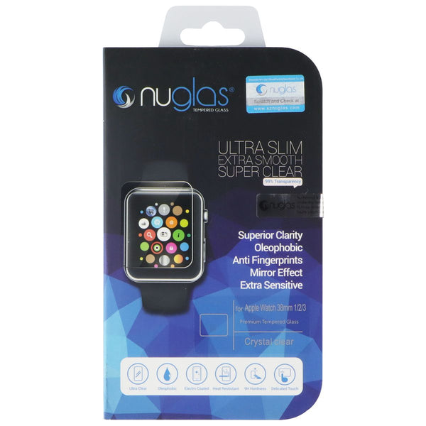 Nuglas Premium Tempered Glass for Apple Watch 38mm 1/2/3 - Clear