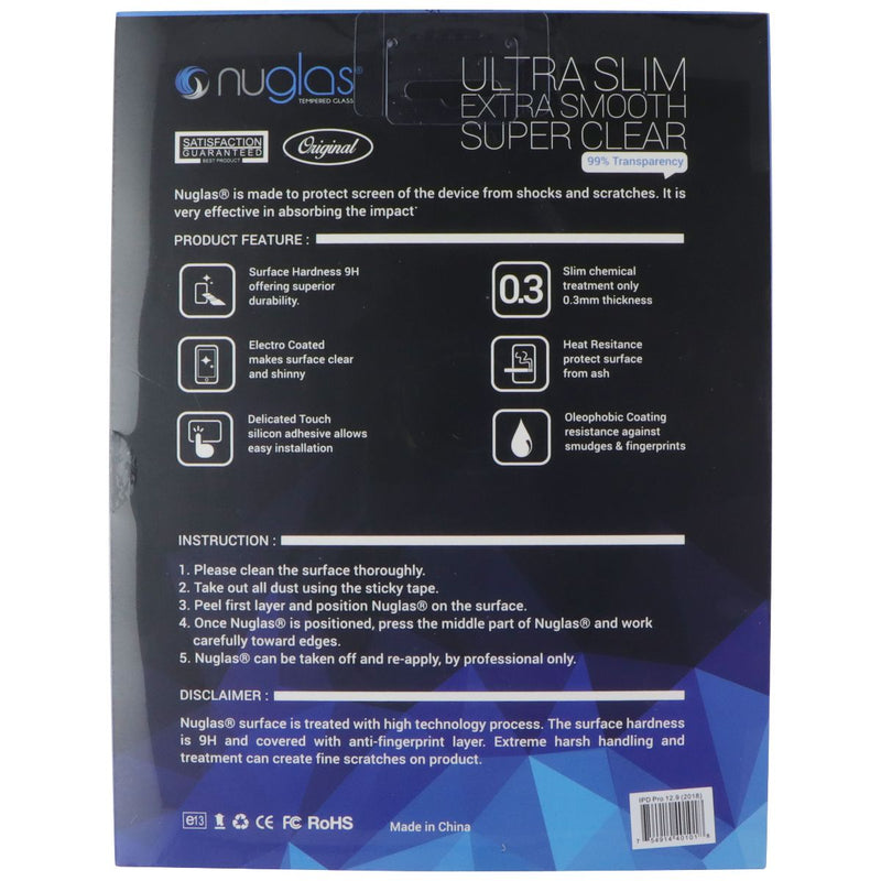 Nuglas Crystal Clear Series Tempered Glass for iPad Pro 12.9 (2021-2018)