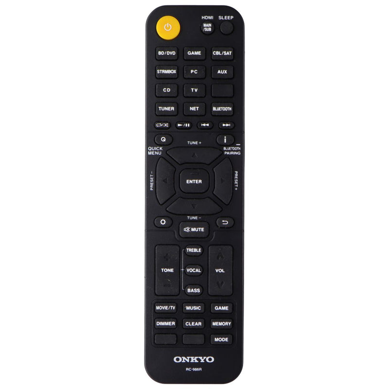 Onkyo OEM Remote Control - Black (RC-986R)
