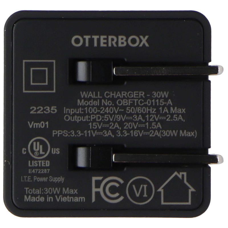 OtterBox Premium Pro USB-C 30W Wall Charger - Black