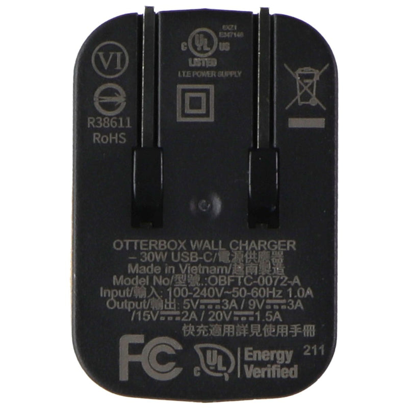 OtterBox 30W Fast Charge USB-C Wall Charger - Black Shimmer