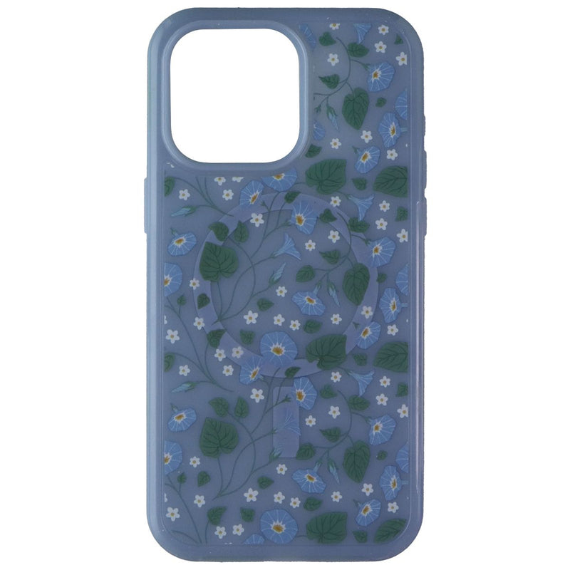 OtterBox Symmetry Series for MagSafe for iPhone 15 Pro Max - Dawn Floral (Blue)