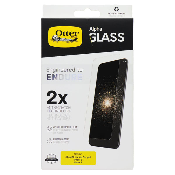 OtterBox Alpha Glass Screen Protector for Apple iPhone SE (3rd/2nd Gen)/8/7/6s/6