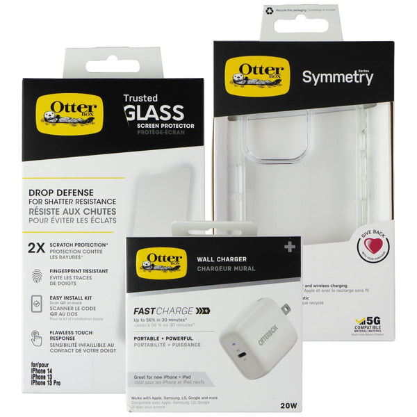 Otterbox Symmetry Clear Protection + Power Kit Bundle for iPhone 13 Pro