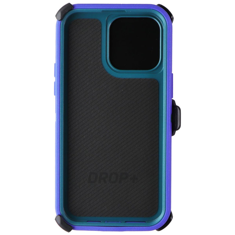 OtterBox Defender Case and Holster for iPhone 14 Pro Max - Rain Check (Blue)
