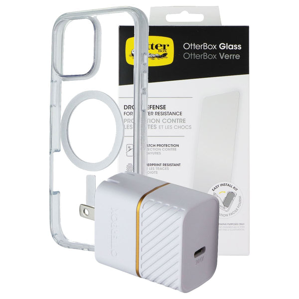 OtterBox Protection + Power Kit for MagSafe for iPhone 16 Pro Max - Clear/White