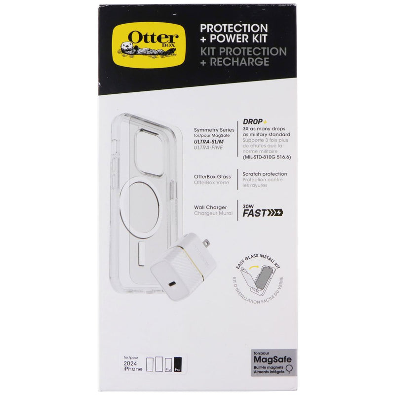 OtterBox Protection + Power Kit for MagSafe for iPhone 16 Pro Max - Clear/White