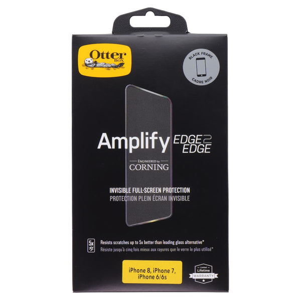 OtterBox Amplify Edge2Edge Screen Protector for iPhone 8/7/6s/6 - Black Frame