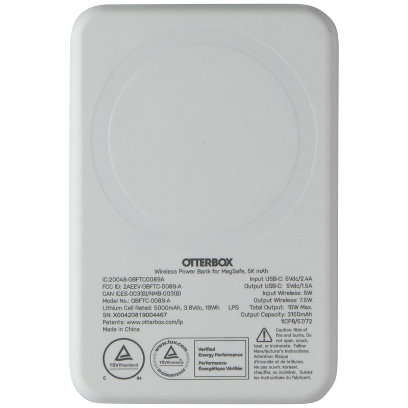 OtterBox Wireless Power Bank for MagSafe with 5k mAh (7.5W) - White