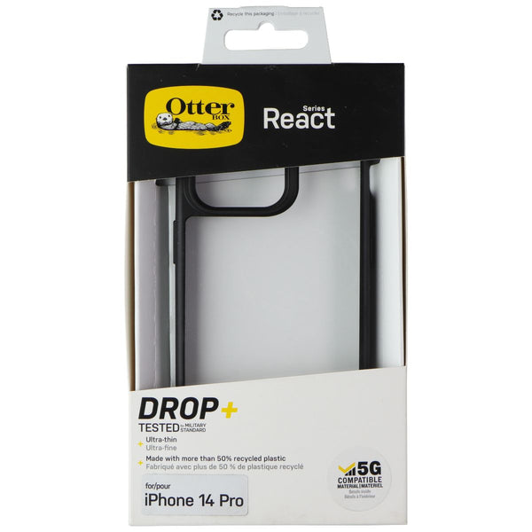 OtterBox React Series Case for Apple iPhone 14 Pro - Black Crystal (Clear/Black)
