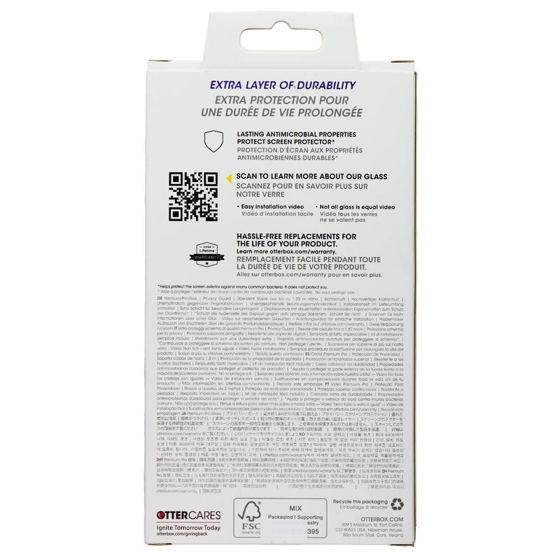 OtterBox Premium Pro Glass Privacy Guard Screen Protector - Apple iPhone 15 Pro