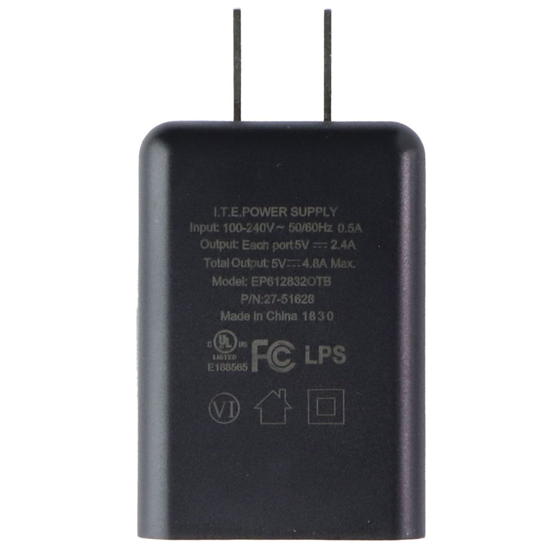 OtterBox (2.4 Amp) High Speed Dual Port USB Wall Charger - Black (‎78-51262)