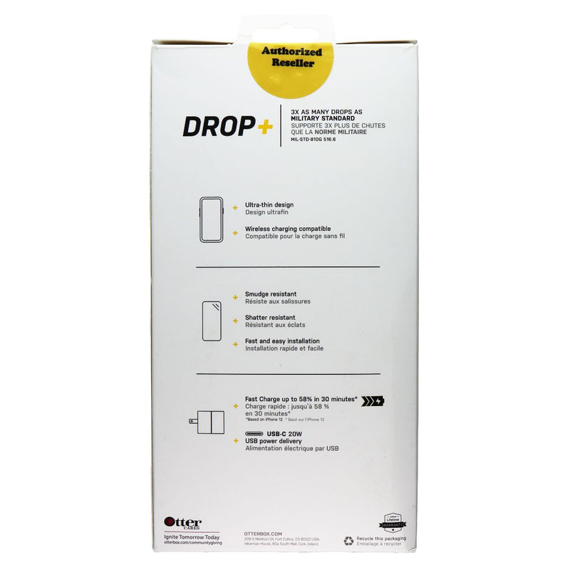 OtterBox Protection + Power Kit Case Bundle for Apple iPhone 13 Pro Max - Clear