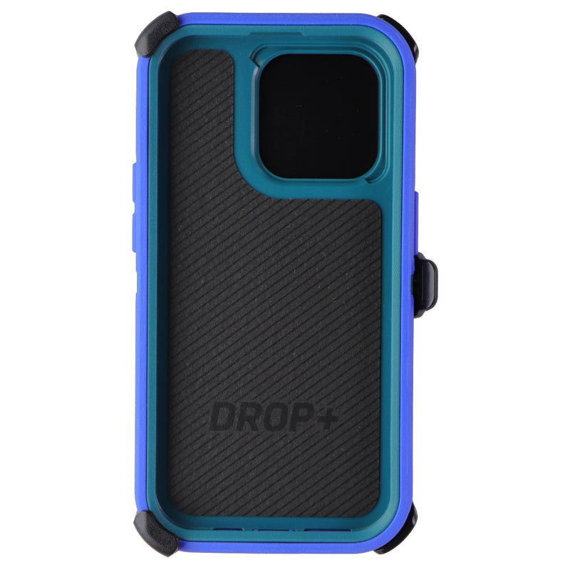 OtterBox Defender Case and Holster for iPhone 14 Pro - Rain Check (Blue)