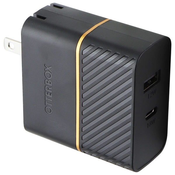 OtterBox (30W) FastCharge Dual Port Wall Charger USB-A (12W)/USB-C (18W) - Black