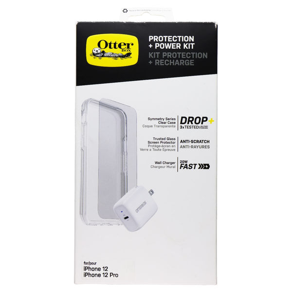 Otterbox Symmetry Clear Protection + Power Kit Bundle for iPhone 12/12 Pro