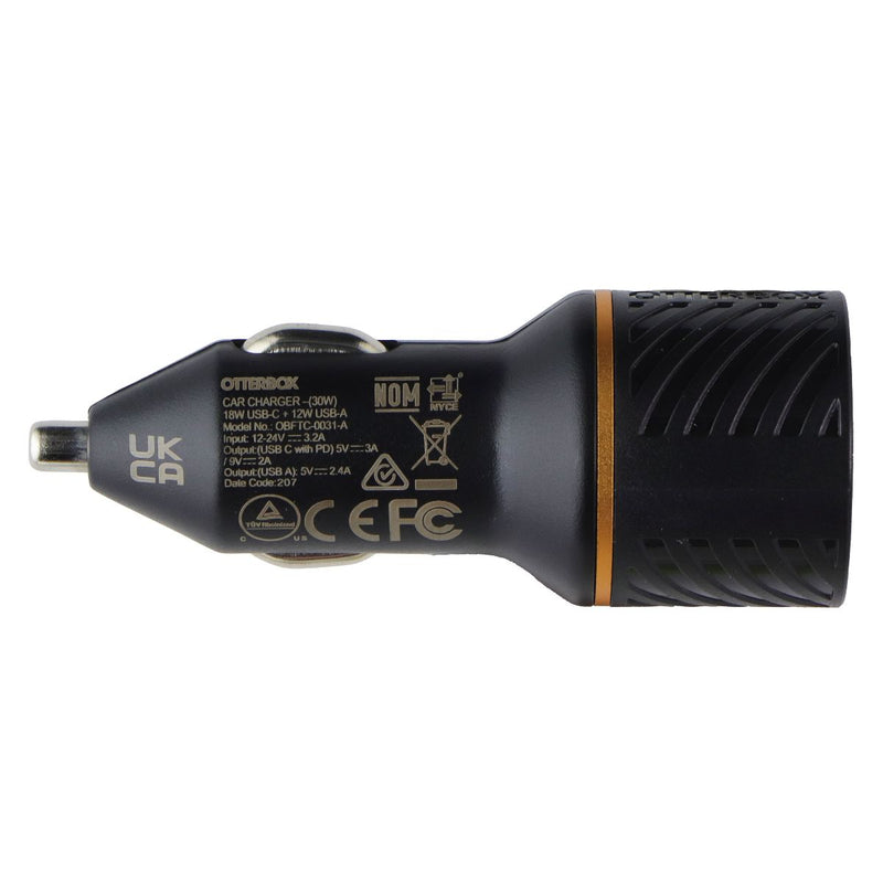 Otterbox Fast Charge Durable + Tough USB/USB-C Port Car Charger - Black