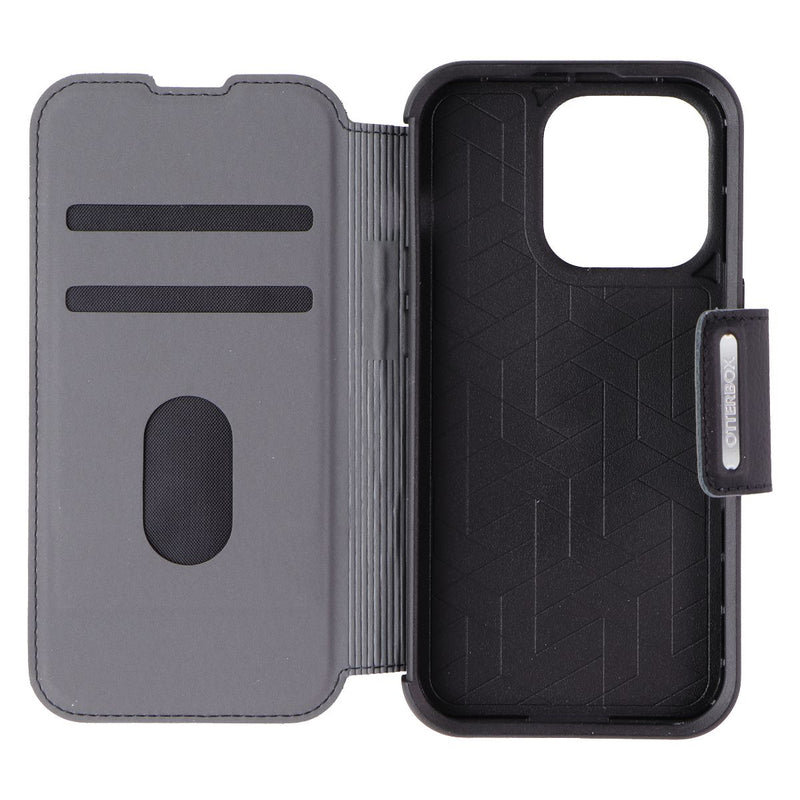 OtterBox Strada Series for MagSafe for Apple iPhone 14 Pro - Black Leather