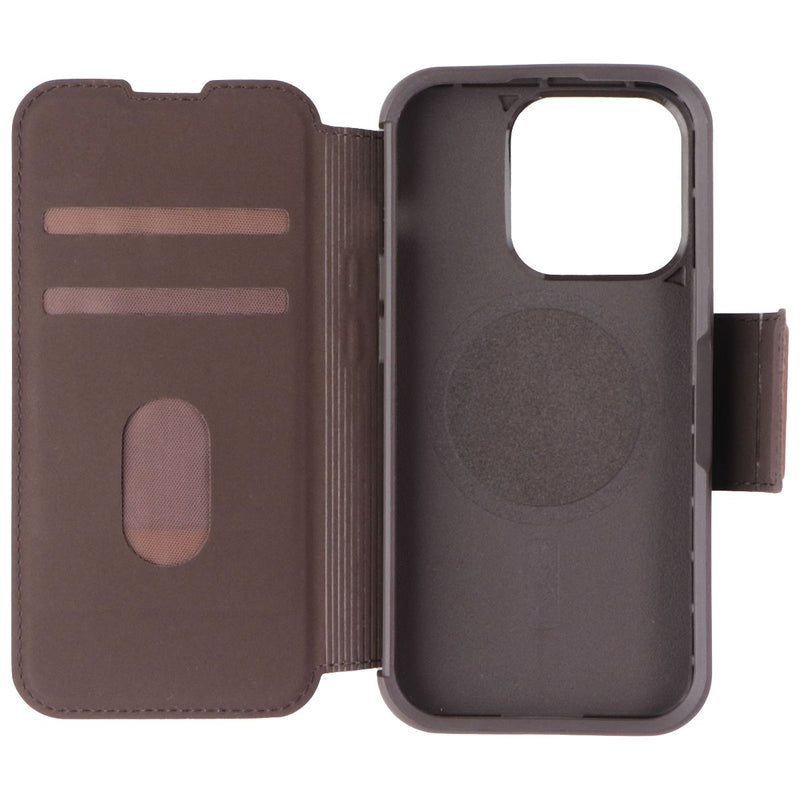 OtterBox Strada Leather Case for MagSafe for iPhone 15 Pro - Espresso (Brown)
