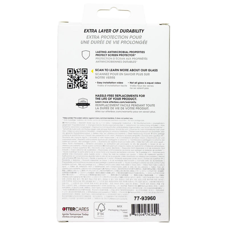 OtterBox Premium Glass Privacy Guard Screen Protector for iPhone 15 Pro Max