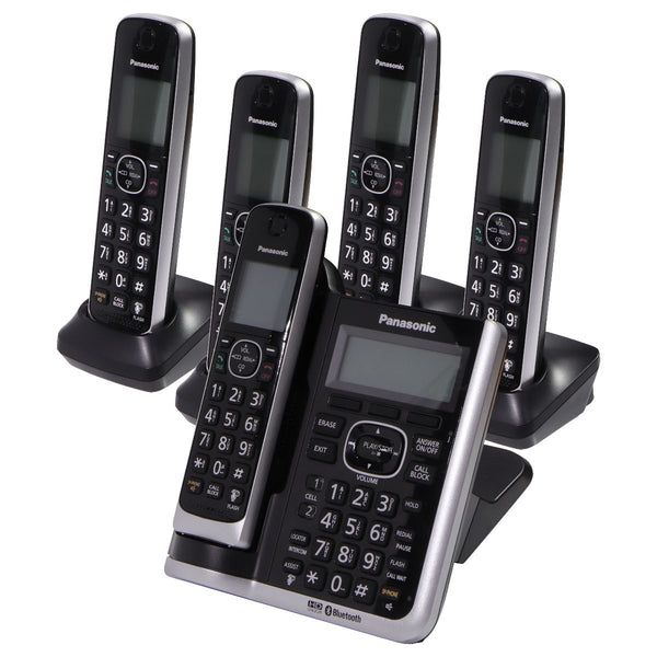 Panasonic KX-TG885SK Dect 6.0 HD Link2Cell Phone System w/ 4 KX-TGFA51 Handsets