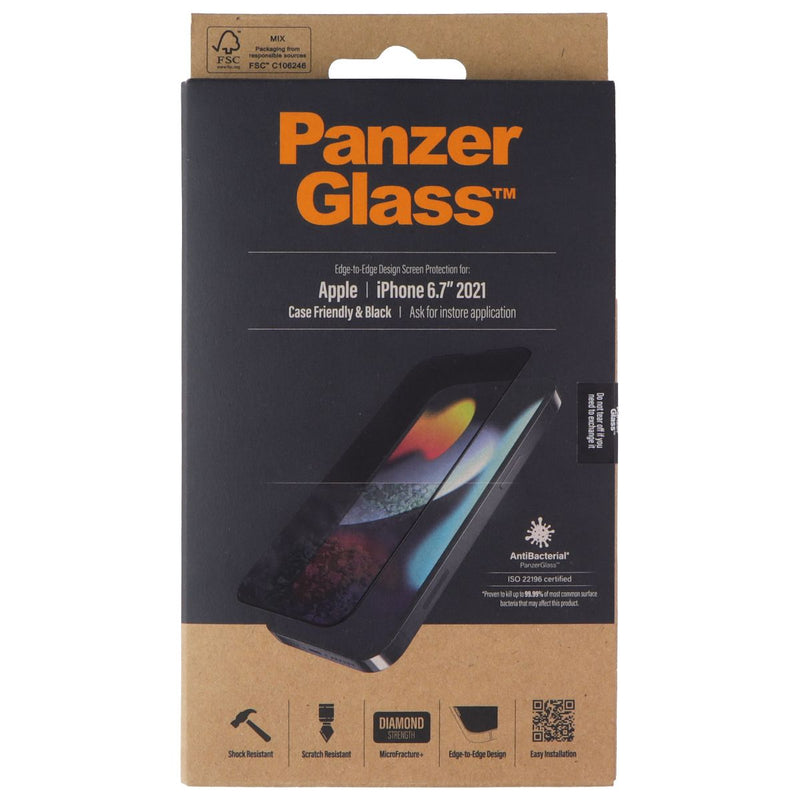 PanzerGlass Case Friendly Screen Protector for Apple iPhone 13 Pro Max - Black