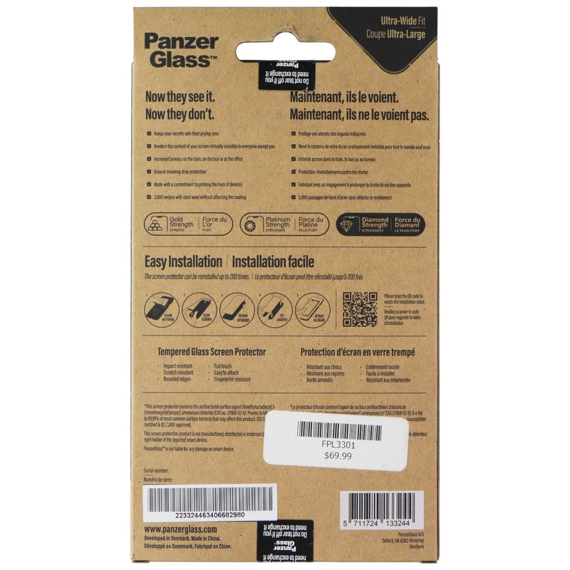 PanzerGlass Privacy Ultra-Wide Fit Screen Protector for Apple iPhone 14 Pro Max