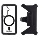Pelican Voyager Case + Holster for MagSafe for Samsung Galaxy S26 - Black/Clear
