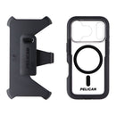 Pelican Voyager Case + Holster for MagSafe for Apple iPhone 17 Pro - Black/Clear