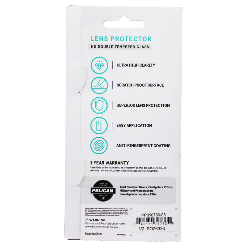 Pelican Aluminum Ring HD Lens Protectors for Galaxy S23/23 Plus - Black (1 Pack)