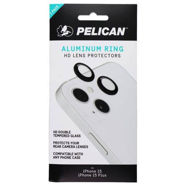 Pelican Aluminum Ring HD Lens Protectors for iPhone 15/15 Plus - Black