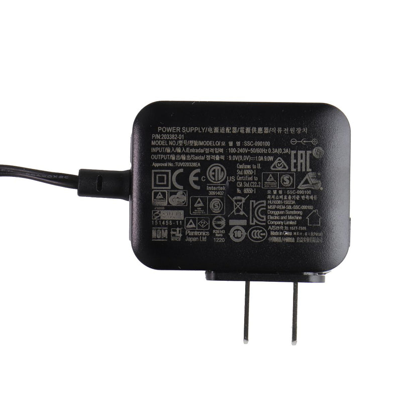 Plantronics Power Supply (SSC-090100) AC Adapter 9V/1A - Black