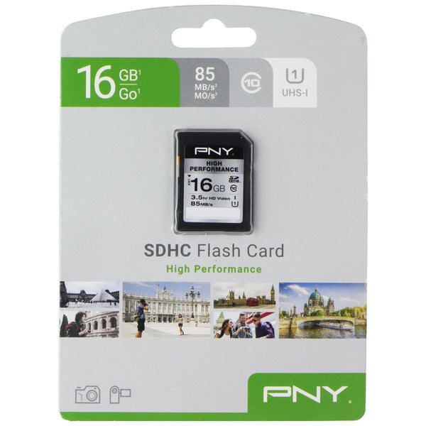 PNY 16GB High Performance SDHC Flash Memory Card - Class 10 USH-I U1 (85MB/s)