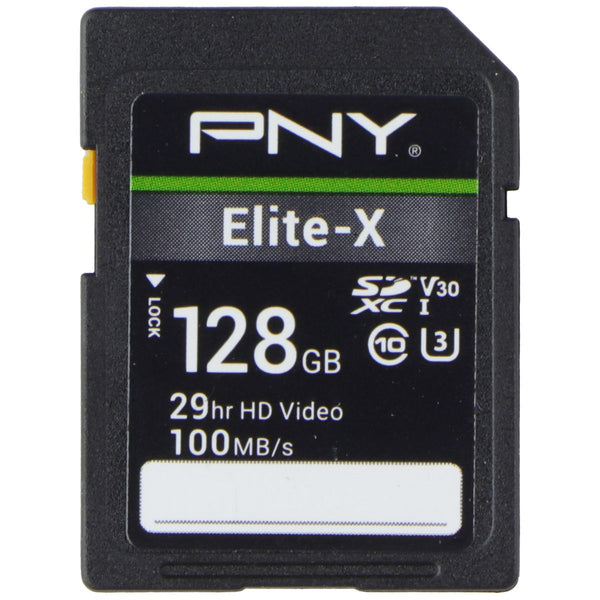 PNY 128GB Elite-X SDXC Flash Memory Card - Class 10 USH-I U3 V30 (100MB/s)