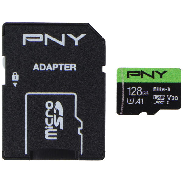 PNY 128GB Elite-X microSDXC Card w/Adapter - Class 10 USH-I U3 V30 A1 (100MB/s)