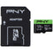 PNY 128GB Elite-X microSDXC Card w/Adapter - Class 10 USH-I U3 V30 A1 (100MB/s)