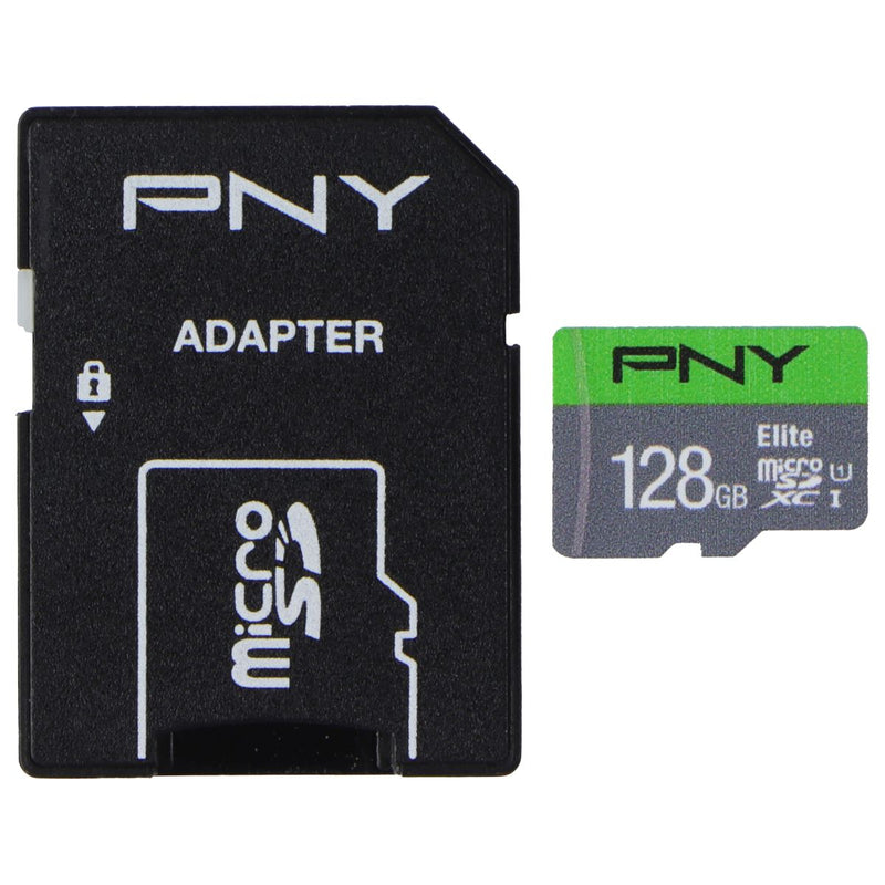 PNY 128GB Elite microSDXC Flash Memory Card w/Adapter - Class 10 U1 (100MB/s)