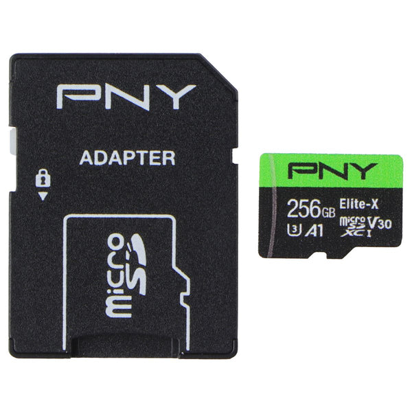 PNY 256GB Elite-X microSDXC Card w/Adapter - Class 10 USH-I U3 V30 A1 (100MB/s)