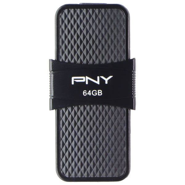 PNY (64GB) DUO LINK USB 3.1 Type-C OTG Flash Drive - Black (P-FD64GOTGSLTC-GE)