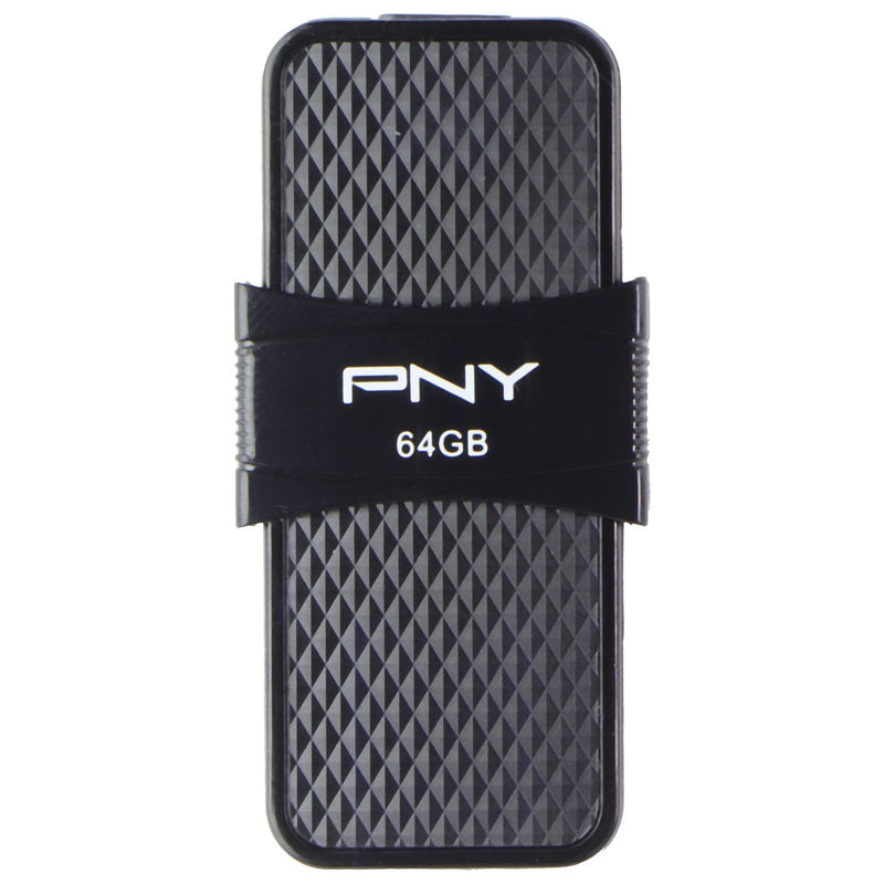 PNY (64GB) DUO LINK USB 3.1 Type-C OTG Flash Drive - Black (P-FD64GOTGSLTC-GE)