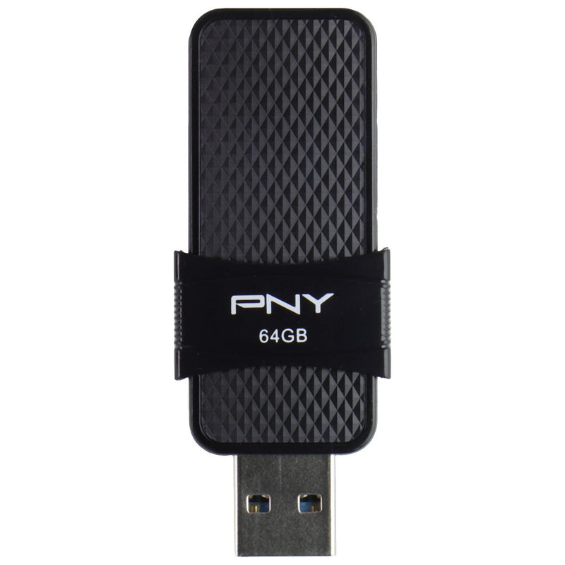 PNY (64GB) DUO LINK USB 3.1 Type-C OTG Flash Drive - Black (P-FD64GOTGSLTC-GE)