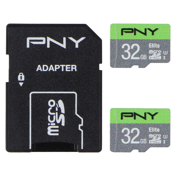 PNY 32GB Elite microSDHC Memory Card w/Adapter - Class 10 U1 (100MB/s) - 2 Pack