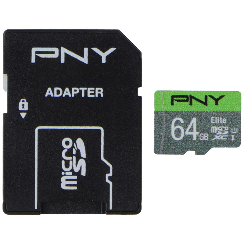 PNY 64GB Elite microSDXC Flash Memory Card w/Adapter - Class 10 U1 (100MB/s)