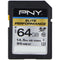 PNY 64GB Elite Performance SDXC Flash Memory Card - Class 10 USH-I U3 (95MB/s)