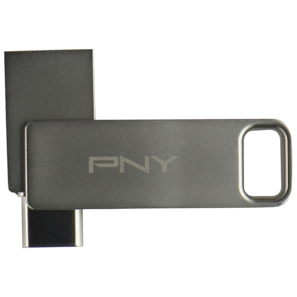 PNY 128GB DUO LINK USB 3.2 Type-C Dual Flash Drive - Silver/P-FDI128DULINKTYC-GE