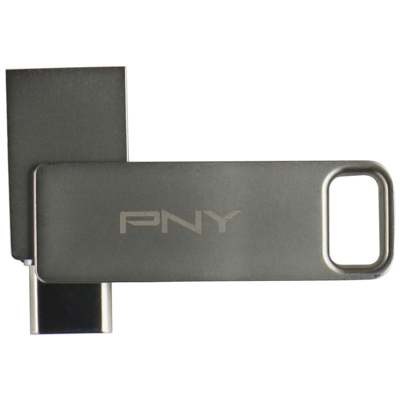 PNY 128GB DUO LINK USB 3.2 Type-C Dual Flash Drive - Silver/P-FDI128DULINKTYC-GE